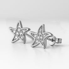 Load image into Gallery viewer, Star Stud Gold Earrings, 10K Solid Gold, Celestial Jewelry, Birthday Gift for Women,