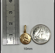 Load image into Gallery viewer, Angel Pendant Gold, 8mm-18mm, 10K 14K 18K Angel Medal Solid Gold, Personalized Gift for Baptism, Birthday Gift, Mothers Day Gift