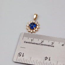 Load image into Gallery viewer, Sapphire Diamond Gold Necklace