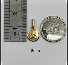 Load image into Gallery viewer, Angel Pendant Gold, 8mm-18mm, 10K 14K 18K Angel Medal Solid Gold, Personalized Gift for Baptism, Birthday Gift, Mothers Day Gift