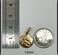 Load image into Gallery viewer, Angel Pendant Gold, 8mm-18mm, 10K 14K 18K Angel Medal Solid Gold, Personalized Gift for Baptism, Birthday Gift, Mothers Day Gift