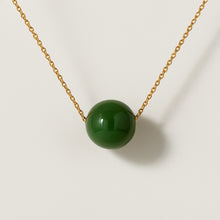 Load image into Gallery viewer, Jade Gold Necklace, 10K 14K 18K Gold