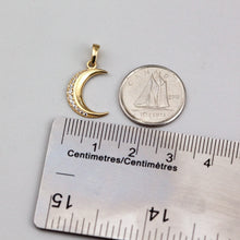 Load image into Gallery viewer, Crescent Moon Gold Necklace, 10K Solid Gold Celestial Pendant, Dainty Minimalist Jewelry, Birthday Gift for Sister, Christmas Exchange Gifts