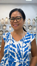 Load image into Gallery viewer, Long Pearl Necklace, 32in, 5-6mm Size Pearl, Endless Knotted Pearl