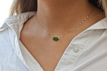 Load image into Gallery viewer, Jade Gold Necklace, 10K 14K 18K Gold