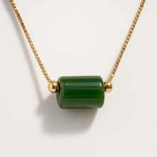 Load image into Gallery viewer, Jade Gold Necklace, 10K 14K 18K Gold