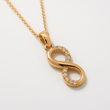 Load image into Gallery viewer, Infinity Pendant Gold, 10K Solid Gold Necklace, Infinity Love Gift, Birthday Gift for Women,