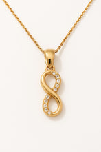Load image into Gallery viewer, Infinity Gold Necklace, 10K Solid Gold Minimalist Necklace, Love Gift, Birthday Gift for Women,