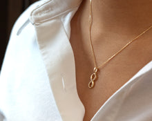 Load image into Gallery viewer, Infinity Pendant Gold, 10K Solid Gold Necklace, Infinity Love Gift, Birthday Gift for Women,