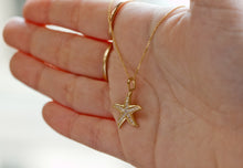 Load image into Gallery viewer, Star Gold Pendant, 10K Solid Gold Star Necklace, Cubic Zirconia Celestial Jewelry, Birthday Gift for Women, Mothers Day Gift