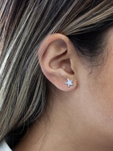 Load image into Gallery viewer, Star Stud Gold Earrings, 10K Solid Gold, Celestial Jewelry, Birthday Gift for Women,
