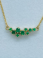 Load image into Gallery viewer, Emerald 14K Gold Necklace, Real Emerald Necklace, May Birthstone Necklace, Birthday Gift for Women, Mothers Day Gift