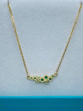 Load image into Gallery viewer, Emerald Diamond Gold Necklace, 14K Solid Gold Necklace , Birthday Gift for Women, Every Day Jewelry, Minimalist Necklace