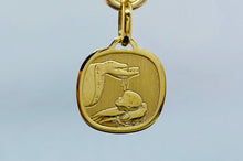 Load image into Gallery viewer, Gold Baptism Pendant, 14K Solid Gold Baptism Necklace, Baby Baptism Gift, Gift for Baby, Baptism Personalize Souvenir