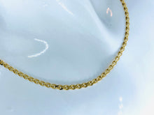 Load image into Gallery viewer, Gold Anchor Chain, 10K Solid Gold Anchor Necklace, 3mm Strong Heavy, Solid Italian Gold , Diamond Cut, Birthday Gift Men,