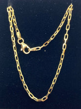 Load image into Gallery viewer, Paper Clip Gold Chain, 10K Staple Necklace, Minimalist Layering Chain, Birthday Gift for Women,
