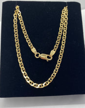 Load image into Gallery viewer, Gold Anchor Chain, 3MM, 10K Solid Yellow Italian Gold , Strong and Heavy, Diamond Cut Chain , Birthday Gift for Men or Women