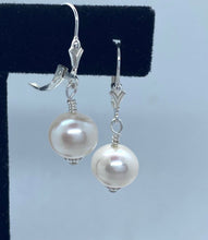 Load image into Gallery viewer, Pearl Earrings Dangle, Silver Pearl Earrings , Pearl Wedding Jewelry, June Birthstone, Birthday Gift Women, Earrings For Women