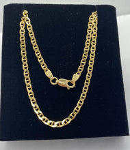Load image into Gallery viewer, Anchor Chain Solid Gold, 3MM, 14K Italian Gold Necklace, For Men Jewelry Gift, Birthday Gift for Him, nts for Husband
