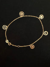 Load image into Gallery viewer, Gold Charm Bracelet, 10K Solid Gold Handmade Bracelet, , Birthday Gift for Women