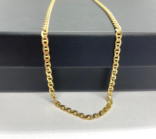 Load image into Gallery viewer, Anchor Chain Solid Gold, 3MM, 14K Italian Gold Necklace, For Men Jewelry Gift, Birthday Gift for Him, nts for Husband