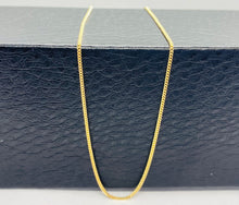 Load image into Gallery viewer, 10K Curb Chain 1.20mm Diamond Cut Curb Link Necklace, Solid Italian Gold