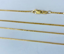 Load image into Gallery viewer, 18k Box Chain Solid Gold , 1MM Thickness