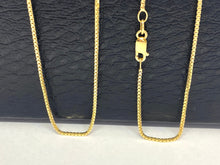 Load image into Gallery viewer, 18k Box Chain Solid Gold , 1MM Thickness