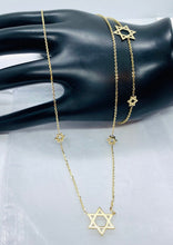Load image into Gallery viewer, Star of David Necklace, 10K Solid Gold, Jewish Necklace, Bat Mitzvah Gift, Birthday Gift for Women, Christmas Presents
