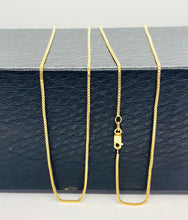 Load image into Gallery viewer, 18k Box Chain Solid Gold , 1MM Thickness