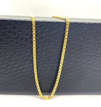 Load image into Gallery viewer, Box Chain Gold, 2.6MM, 10K Solid Gold Chain, Round Unisex Chain, Birthday Gift for Men or Women, Christmas Presents