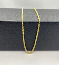 Load image into Gallery viewer, Box Chain Gold, 2.6MM, 10K Solid Gold Chain, Round Unisex Chain, Birthday Gift for Men or Women, Christmas Presents