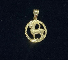 Load image into Gallery viewer, Capricorn Zodiac Pendant, 10K Solid Yellow Gold Capricorn Necklace, Birthday Gift for Dec 22- Jan 21, Birthday Gift for Women