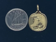 Load image into Gallery viewer, Gold Baptism Pendant, 14K Solid Gold Baptism Necklace, Baby Baptism Gift, Gift for Baby, Baptism Personalize Souvenir