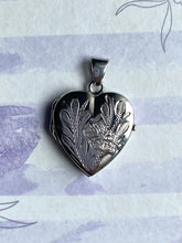 Load image into Gallery viewer, Heart Locket Pendant, Sterling Silver Locket Necklace, Engravable Photo Locket, Gift for Baby,