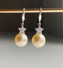 Load image into Gallery viewer, 14K South Sea Pearl Earrings, Bridesmaids Gift, Anniversary, Birthday Gift for Women, Every Day Jewelry, Jewelry for Woman