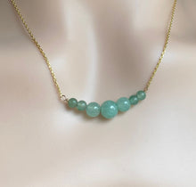 Load image into Gallery viewer, Natural Aventurine Necklace, Birthstone Necklace, Beaded Gemstone Necklace, Birthday Gift for Women, Ideas