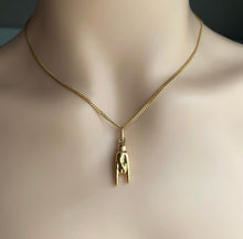 Load image into Gallery viewer, 18K Good Luck Hand Pendant, 25mm, Unisex Gold Luck Charm,