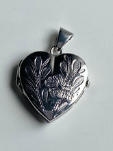 Load image into Gallery viewer, Heart Locket Pendant, Sterling Silver Locket Necklace, Engravable Photo Locket, Gift for Baby,