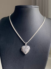 Load image into Gallery viewer, Heart Locket Pendant, Sterling Silver Locket Necklace, Engravable Photo Locket, Gift for Baby,