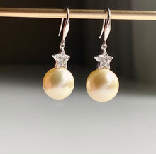 Load image into Gallery viewer, 14K South Sea Pearl Earrings, Bridesmaids Gift, Anniversary, Birthday Gift for Women, Every Day Jewelry, Jewelry for Woman