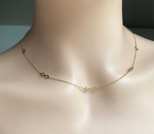Load image into Gallery viewer, Love Infinity Necklace, 10K Solid Gold Necklace, Birthday Gift for Women,