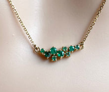 Load image into Gallery viewer, Emerald 14K Gold Necklace, Real Emerald Necklace, May Birthstone Necklace, Birthday Gift for Women, Mothers Day Gift