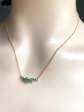 Load image into Gallery viewer, Emerald 14K Gold Necklace, Real Emerald Necklace, May Birthstone Necklace, Birthday Gift for Women, Mothers Day Gift