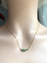 Load image into Gallery viewer, Emerald 14K Gold Necklace, Real Emerald Necklace, May Birthstone Necklace, Birthday Gift for Women, Mothers Day Gift