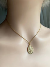 Load image into Gallery viewer, Our Lady Of The Miraculous, Solid Gold Religious Medal, Virgin Mary Pendant, Mama Mary Necklace, Birthday Gift Women, Women