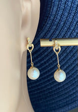 Load image into Gallery viewer, 14K Japanese Pearl Set with Natural Diamond