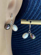 Load image into Gallery viewer, 14K Pearl Gold Earrings, White and Black Pearl, Bridesmaids Gift, Birthday Gift for Women, Mother’s Day Gift For Daughter