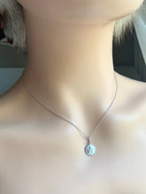 Load image into Gallery viewer, 10K White Angel Pendant, 10MM, Guardian Angel Necklace, White Gold Angel, Religious Jewelry, Baby Baptism Gift, Birthday Gift Women