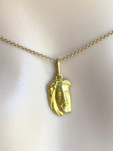 Load image into Gallery viewer, Jesus Head Pendant, 14K Solid Gold Jesus 3D Design, Italian Made, Religious Pendant , Birthday Gift Women, For Baby, Presents